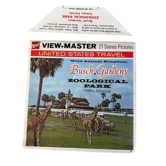 GAF View Master A979 Busch Gardens Zoological Tampa Florida GAF 3 Reels Booklet - Picture 2 of 10